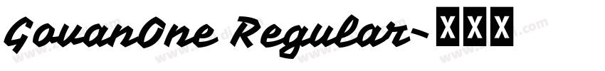 GovanOne Regular字体转换